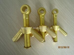 Brass Dog Bolts with Wing Nut